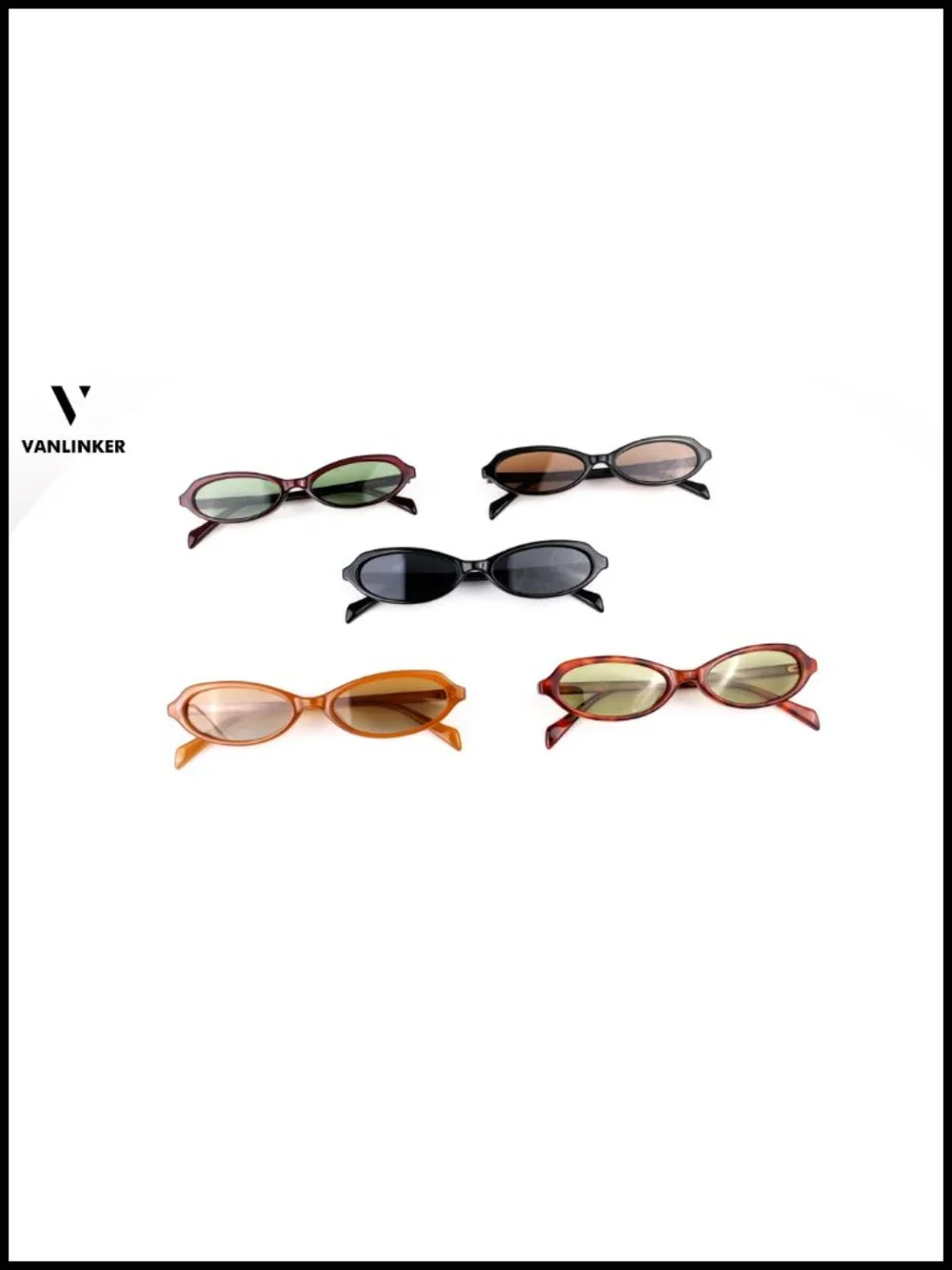 Polarized Retro Oval Sunglasses for Women Small Chic 90s Vintage Trendy Slim Y2k
